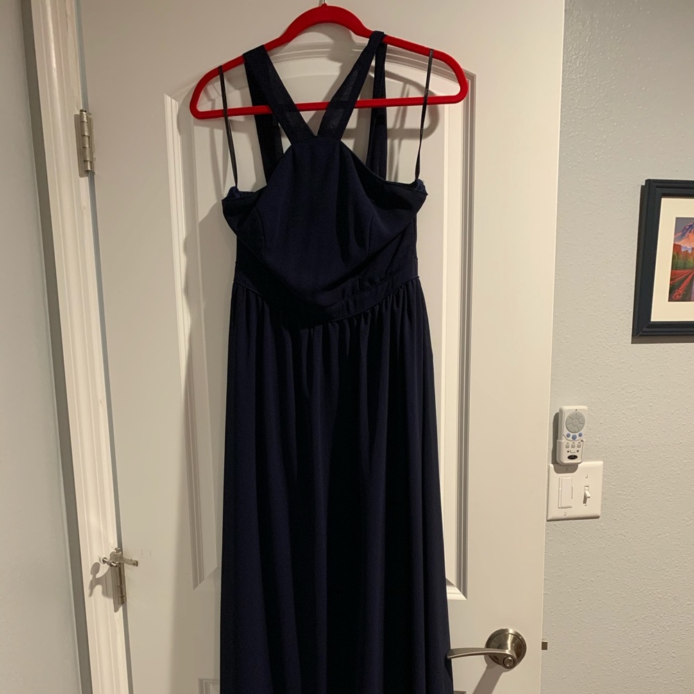 Lulus Air of Romance Dress, Navy, Size M, EUC